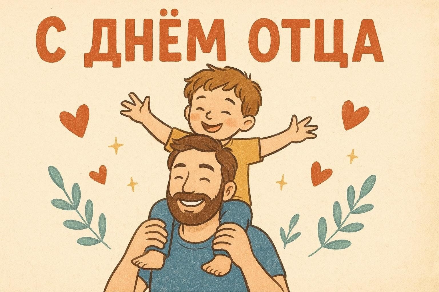 Открытка ко Дню отца